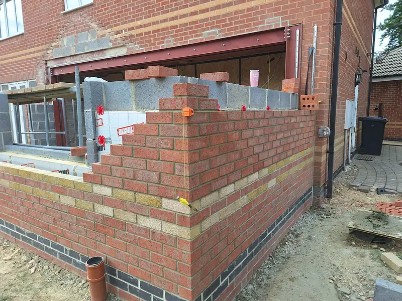 Brick and block walls rising