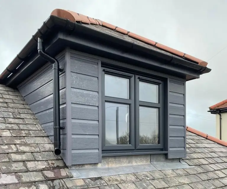 Dormer window on a slate roof