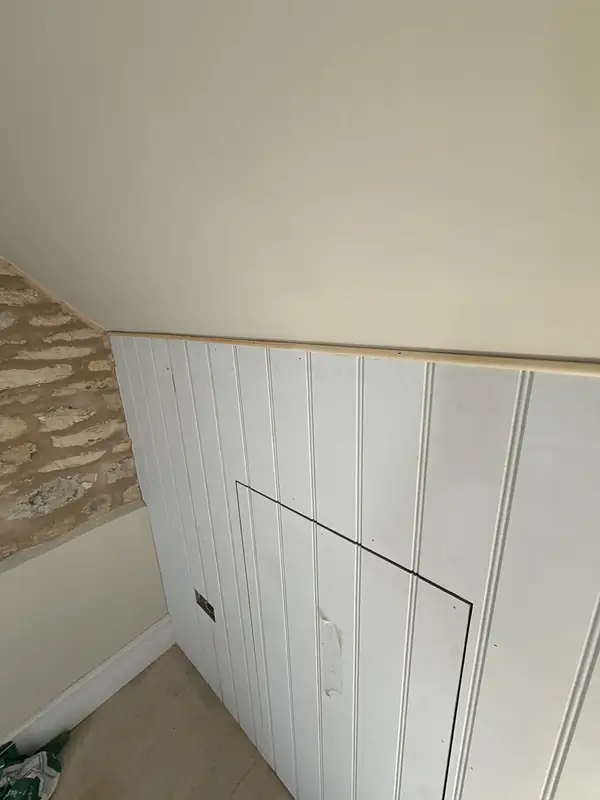Loft room with tongue and groove panelling