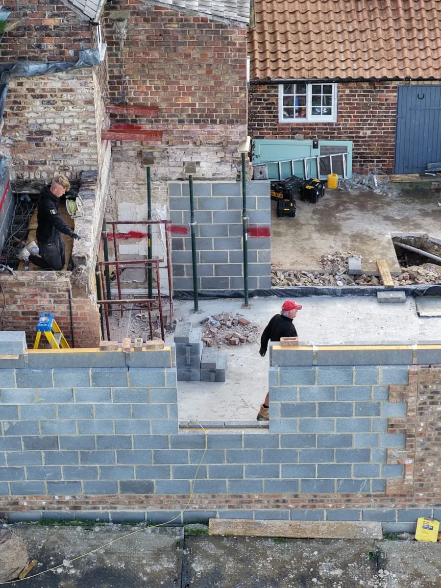 New extension walls seen from the drone
