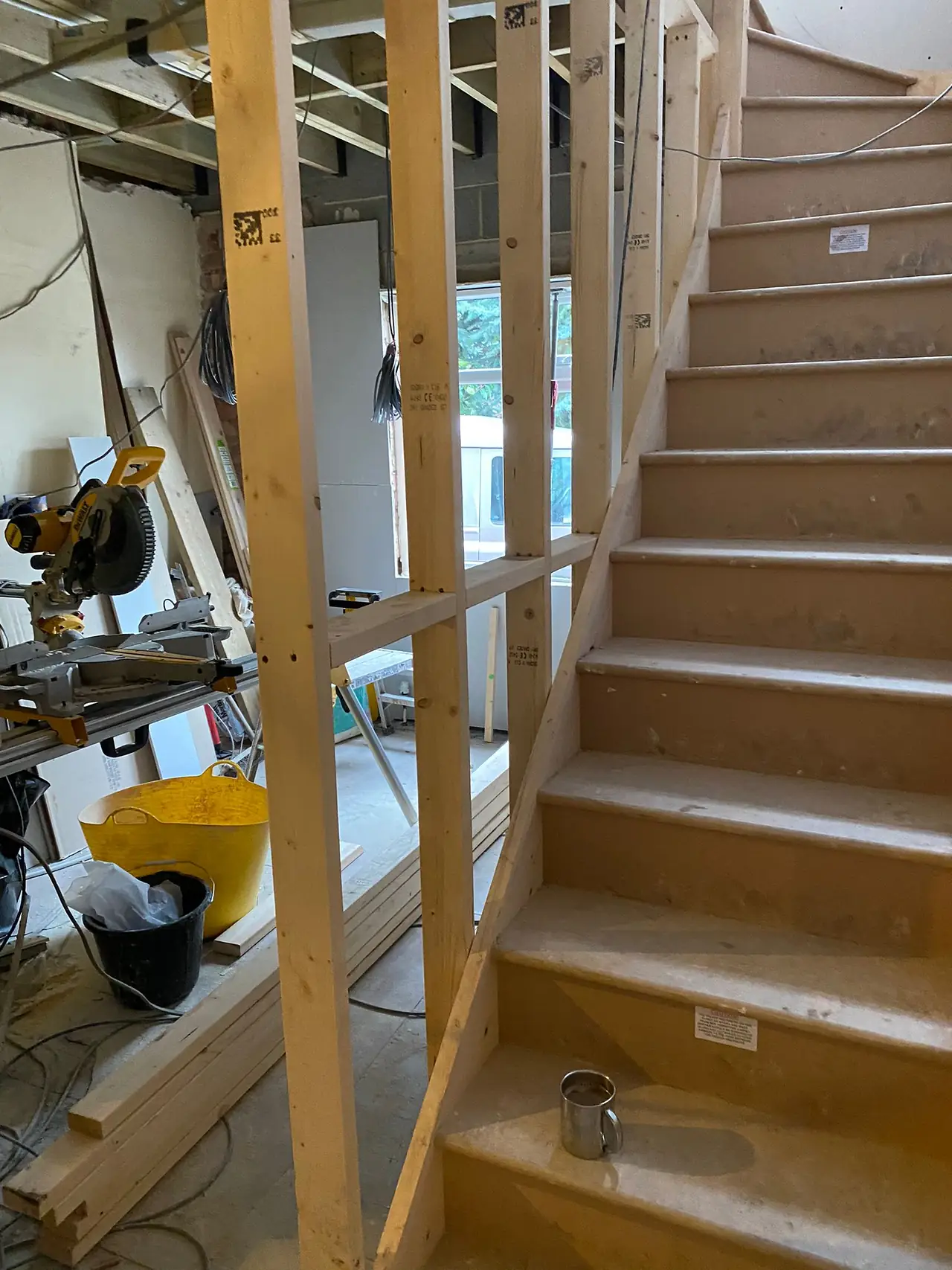 New staircase up into a converted loft