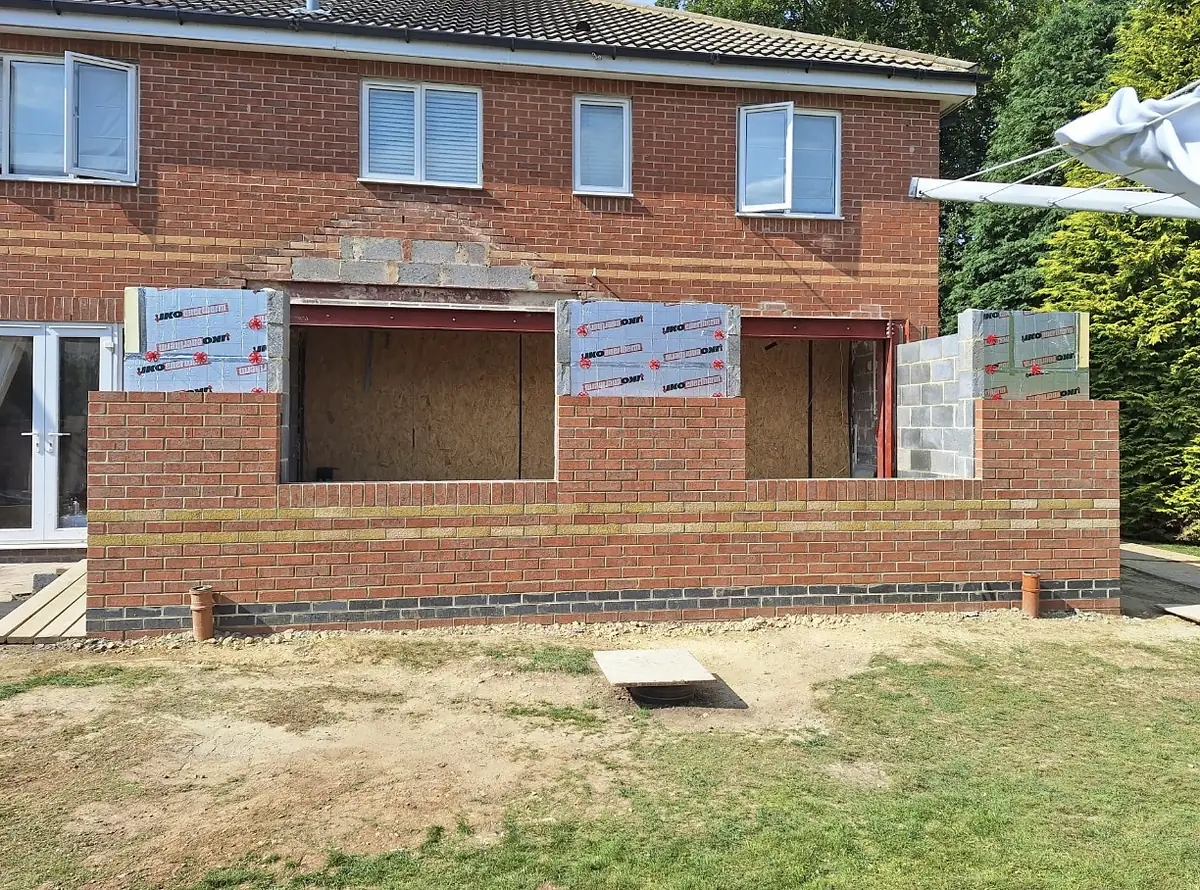 Openings formed for the glazing across the rear