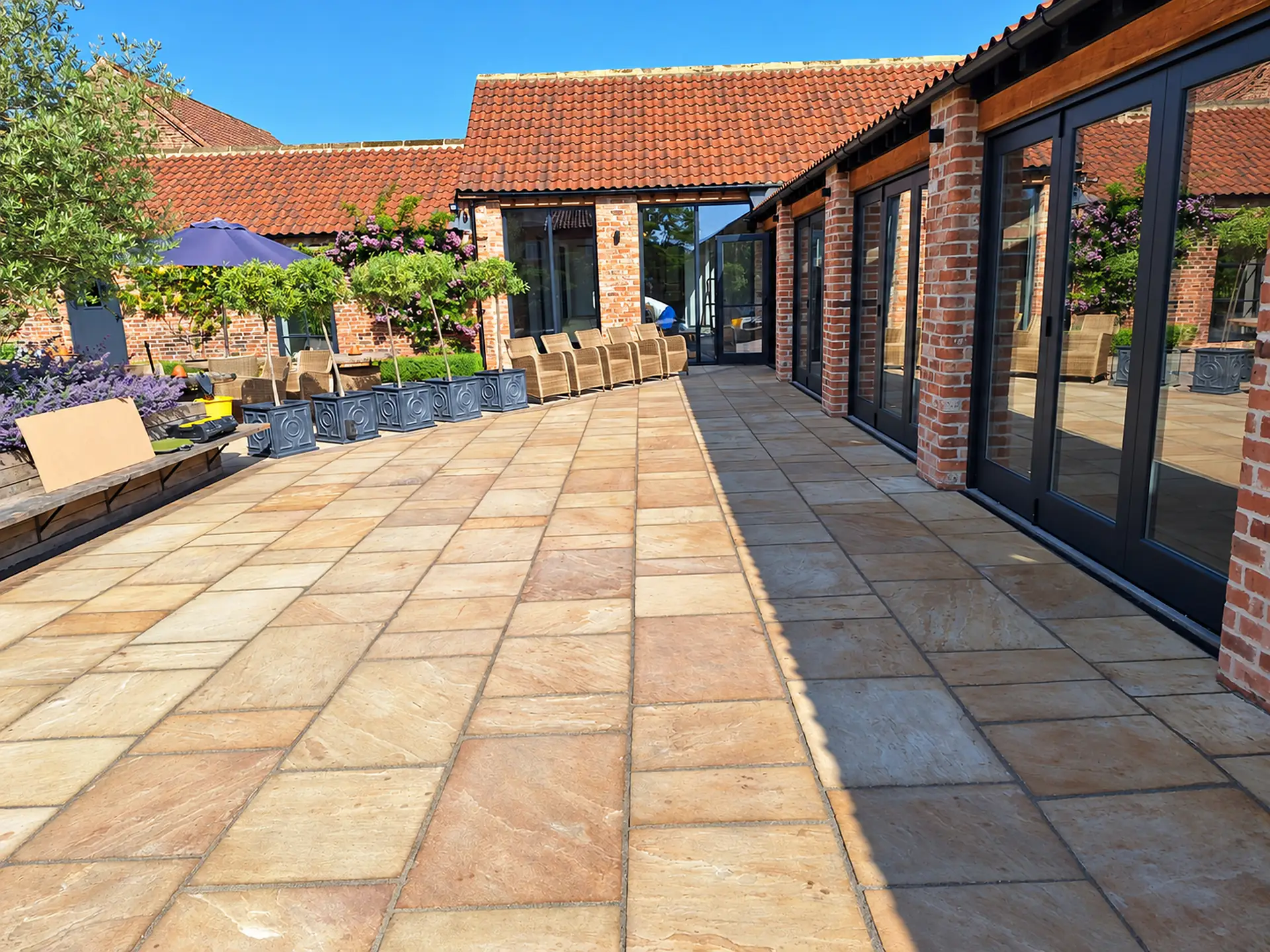 Sandstone courtyard terrace