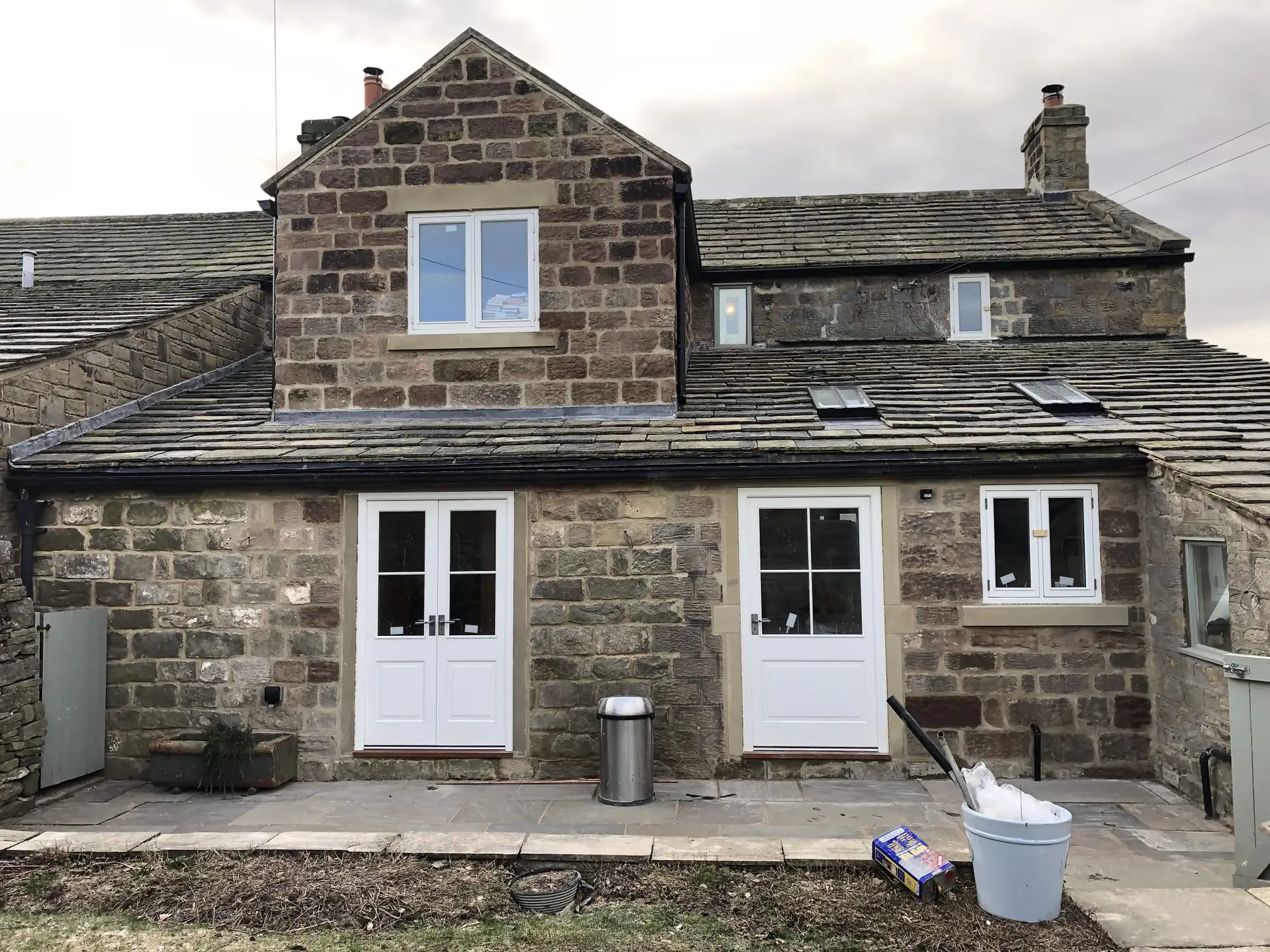 Two storey stone extension on a cottage